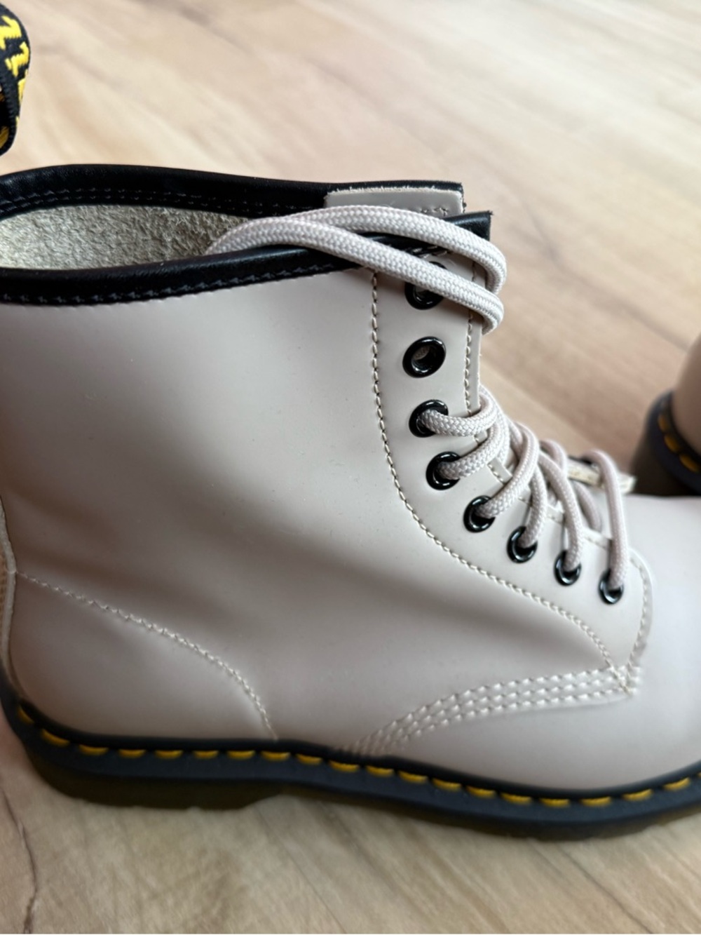 Cream/Grey Waterproof Dr. Martens Boots